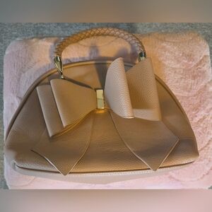 Elegant Mauve pink Bow Handbag